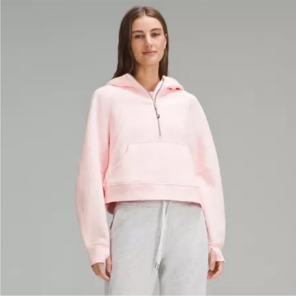 Lululemon scuba hoodie half zip strawberry milkshake XS/S EUC
